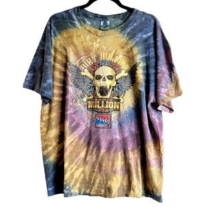 Dirt Million Mansfield Motor Speedway Tie Dye All Over Print Men Size XL T Shirt